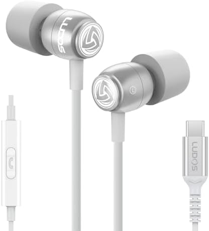 LUDOS Clamor Wired Earbuds – Premium Noise-Isolating In-Ear Headphones with Memory Foam Tips, Built-in Microphone, 5-Year Warranty – Perfect for i Phone and Samsung Users, Ideal for Students and Small Ears in Stylish Pink – Ultimate Sound Quality and Comfort for Everyday Use