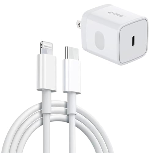 Ultra-Fast 20 W MFi Certified i Phone Charger with 6 ft Durable USB-C to Lightning Cable – Compact Power Delivery Solution for i Phone 14/13/12/11/Pro/Max & i Pad – Reliable Charging for On-the-Go Users with Extended Flexibility