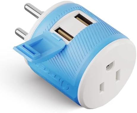 OREI Switzerland Travel Plug Adapter with Dual USB Ports – Ultimate Type J Charging Solution for USA Devices – Fast, Efficient Power for i Phones, Laptops, Tablets & More – Essential Travel Accessory for Hassle-Free Connectivity