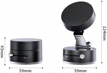 Foldable Vacuum Magnetic car Phone Holder, Double-Sided Swivel Stand 360° Rotatable Suction Phone Mount, fit for All Phone Models & Cars & Domestic use, Hands-Free Portable Phone Holder (Black) – Enhanced Compatibility and Speed