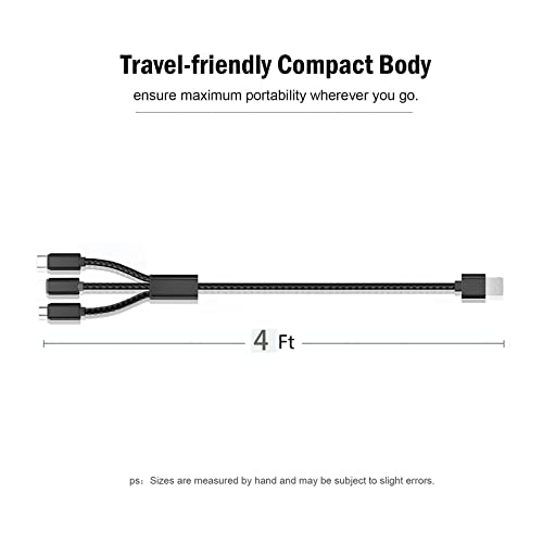 Universal 3-in-1 USB Charging Cable for Apple Devices – Fast Charge Technology for Apple TV 4 K Remote, i Pads, and Air Pods – Compact, Durable Multi-Device Power Cord for Home and Travel Use – Simplify Your Charging Needs with Enhanced Compatibility and Speed