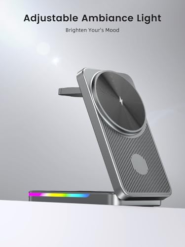 Revolutionary 3 in 1 Magnetic Wireless Charging Hub for Samsung Devices – Ultimate Foldable Mag Safe Station for Galaxy S25 Ultra/S24/S23 Ultra/S22, Galaxy Watch Ultra/8/7/6/5/4/Buds – Rapid Travel Charger with Enhanced Compatibility and Sleek Design for On-the-Go Charging Solutions