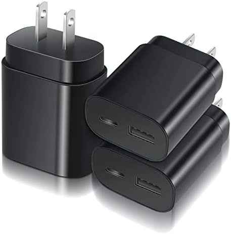 Dual Port 25 W Super Fast Type-C Wall Charger for Samsung Galaxy & i Phone – Rapid Power Delivery with Enhanced Safety Features, Compact Design for On-the-Go Charging, Compatible with S22/S21/Note20/i Phone 13/13 Pro Max
