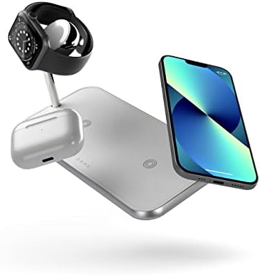Elevate Your Charging Game with the ZENS Magnetic Dual Device Wireless Charger – Premium Aluminium Fast Charging Station for i Phone 16/15/14/13/12, Air Pods, and Apple Watch – Qi & MFi Certified with Included Power Adapter – Compact, Stylish, and Portable Solution for Effortless Charging Efficiency