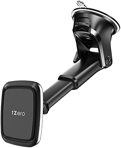 Magnetic Phone Car Mount with Quick-Extend Telescopic Arm – Hands-Free Dashboard and Windshield Holder for i Phones and Smartphones, Featuring 6 Strong Magnets for Ultimate Stability and Compatibility, Ideal for Safe Navigation and Calls, Easy Install with Sticky Suction Cup
