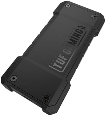 ASUS TUF Gaming A1 External M.2 NVMe SATA PCIe SSD Enclosure – Ultra-Fast USB-C Storage Solution with M.2 Q-Latch, IP68 Waterproof & Dustproof Design, Perfect for PS5 and Xbox Gamers, Enhanced Drop Resistance, Sleek Black Finish for Optimal Performance and Reliability