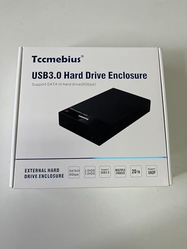 Maximize Your Data Storage with the TCC-S8 External Hard Drive Enclosure: USB 3.0 Docking Station for 2.5 & 3.5-Inch SATA HDDs and SSDs, Accommodating Up to 22 TB with 12 V/3 A Power Supply, USB A/C Cable Included, UASP Super Speed Support, Energy-Saving Automatic Sleep Feature for Enhanced Longevity and Performance