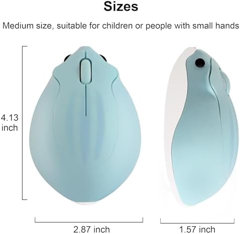 Adorable CHUYI Hamster Wireless Silent Mouse – 1200 DPI Lightweight Cordless Computer Mouse for Kids, Perfect Gift for Home, School & Travel – Fun & Functional Design in Light Blue
