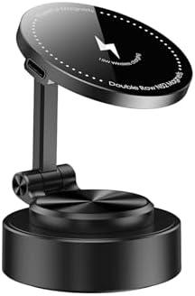 Vacuum Suction Phone Mount, 360 Car Magnetic Phone Holder, Wireless Charging Vacuum Suction Phone Holder, Magnetic Suction Phone Mount (027) – Enhanced Compatibility and Speed