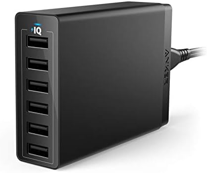 Anker 60 W 6-Port USB Charging Station – Ultimate Multi-Device Fast Charging Hub for i Phone 14/13, i Pad Pro/Air/Mini, Galaxy S23/S22/S21, Note 20 Ultra & More – Compact Design with Enhanced Safety Features for Efficient Power Management and Versatile Compatibility