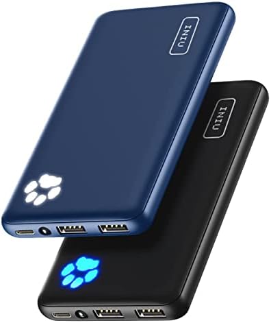 INIU Dual-Pack 10000 m Ah Portable Power Bank – Ultra-Slim USB C Charger for Fast Charging on the Go – Compatible with i Phone 16/15/14/13/12 Pro, Samsung S22/S21, Google i Pad – Lightweight Design for Maximum Portability and Enhanced Device Compatibility