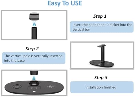 Transform Your Space with the Ultimate 4-in-1 Headphone Stand & 15 W Qi Wireless Charger – The Perfect Detachable Accessory Organizer for Home, Travel, and Hotels, Offering Fast Charging and Universal Compatibility for All Your Devices