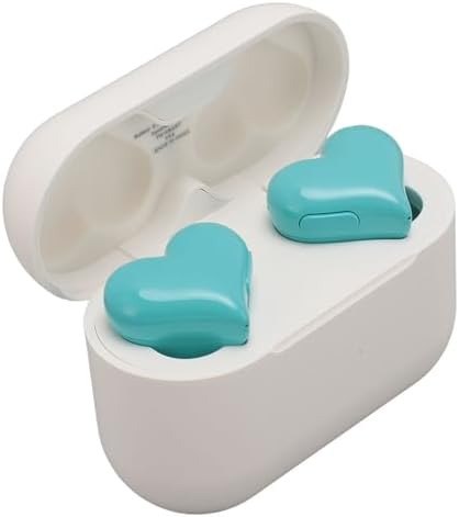 Heart-Shaped Bluetooth 5.3 Earbuds – Enchanting Wireless Earphones with Superior Hi-Fi Sound & Advanced Noise-Canceling | Perfect Romantic Gift for Couples, Ultimate Valentine’s Day Surprise with Travel-Friendly Charging Case for Active Lifestyles