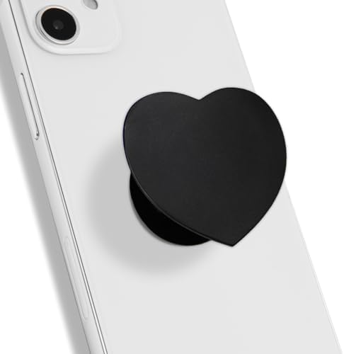 Sleek Matt Black Collapsible Phone Grip & Stand – Ergonomic Magnetic Holder for Secure Device Control & Hands-Free Viewing – Stylish All-Black Design for Enhanced Compatibility & Portability