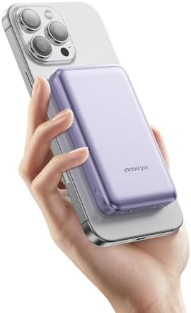 Magnetic Wireless Power Bank for i Phone – 10,000 m Ah Fast Charge Portable Charger with USB-C Cable & PD 20 W Technology – Seamless Compatibility for i Phone 15/14/13/12 Mini, Plus, Pro, and Pro Max – Effortless Magnetic Attachment & Lightweight Design for On-the-Go Convenience