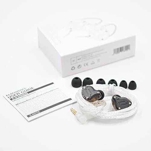 KZ ZS10 Pro Wired In-Ear Monitors – Premium 4 Balanced Armature & 1 Dynamic Driver Earbuds with Stainless Steel Design, Detachable Cable – Superior Audio Performance for Audiophiles & Musicians (Matte Black, Microphone-Free) – Unrivaled Sound Clarity and Comfort