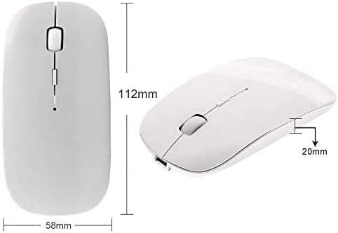 Sleek Bluetooth Wireless Mouse for Mac & PC – Rechargeable, Silent Click Design for Ultimate Productivity & Travel Convenience – Ergonomic Mini Mouse for Mac Book Air, Pro, i Pad, HP and More (Gray)