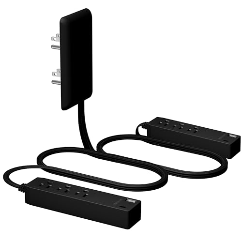 LIDER Ultra-Thin 3-Outlet Power Strip with Dual USB Ports – Smart Outlet Extender for Home and Office, 3 ft ETL-Listed Cord, Sleek Wall Plate Design for Organized Charging, Fast Charging USB Type-A and Type-C Ports, Perfect for Multiple Devices and Enhanced Connectivity