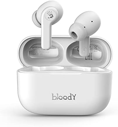 Elevate Your Audio Experience with Bloody M30 TWS True Wireless Earbuds – Bluetooth 5.0, 22-Hour Playtime, Low Latency for Gaming, Deep Bass Hybrid Diaphragm, IPX4 Waterproof Design, Lightweight Mini Charging Case – Perfect for Active Lifestyles and Seamless Connectivity