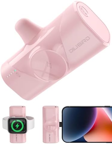 Travel Essentials Dual Mini Power Bank Set – 4500 m Ah Portable Charger for i Phone 14 & Apple Watch – Compact Fast Charging Solution in Sleek Black & White – Ideal Travel Accessory for On-the-Go Tech Users