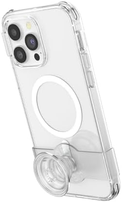 Pop Sockets i Phone 14 Pro Case with Integrated Slidable Grip & Kickstand – Pink Opalescent – Ultimate Wireless Charging Compatibility, 10 ft Drop Protection, and Easy Mag Safe Integration for Enhanced Mobile Experience