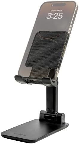 Scosche SUFMPS-SP Universal Cell Phone Stand and Holder with Non-Slip Cradle, Foldable, Adjustable Non-Magnetic Mount for Home Office Desk or Travel Compatible with iPhone, Tablet and All Devices – Enhanced Compatibility and Speed