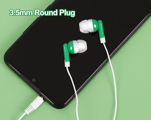 Bulk 108-Pack Wired In-Ear Earbuds for Students – Disposable Headphones in Multiple Colors, Perfect for Classroom, Travel, and Home Use – Enhanced Compatibility, Convenient Hygiene, and Clear Sound Quality