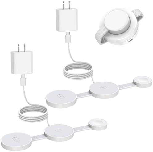 Ultimate 3-in-1 Magnetic Wireless Charging Station for Apple Devices – Compact Fast Charger Pad for i Phone 16/15/14/13, Apple Watch, and Air Pods – Foldable Travel Mag Safe Dock with Enhanced Speed and Compatibility – Ideal for On-the-Go Charging Needs