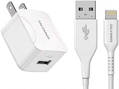 Galvanox 10 W MFi Certified i Phone Charger with Wall Plug – Fast Charging Lightning to USB Cable for i Phone 7/8 Plus, X/XR/Xs, 11/12/13/14 Plus, and 14 Pro Max – Compact, Durable Power Adapter for Effortless Charging at Home or On-the-Go