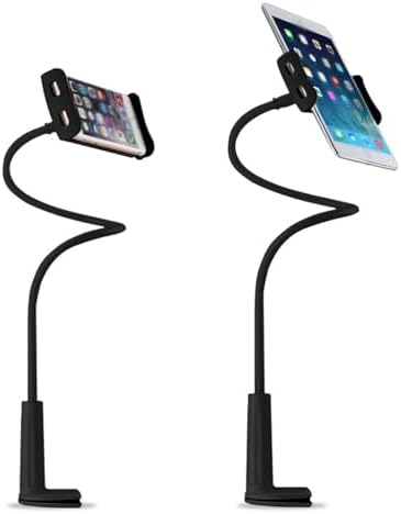 Phone Holder,gooseneck Phone Holder,360° Rotate Support Rod One-Hand Adjustable Cell Phone Holder,for Desk Headboard Nightstand. (White) – Enhanced Compatibility and Speed