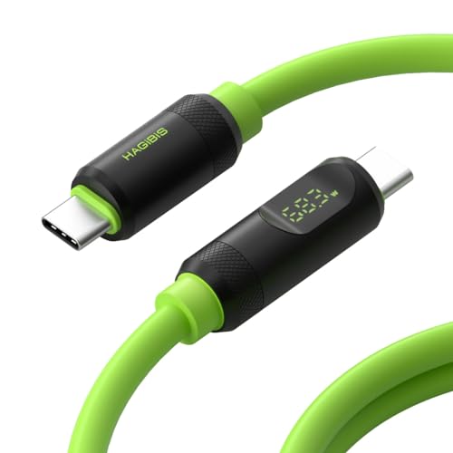 Hagibis USB 4 Cable with LED Display – 240 W Fast Charging & 8 K@60 Hz Video Output for i Phone 16/15 Pro Max, i Pad, Mac Book Pro/Air – Ultimate Thunderbolt 4/3 Data Transfer Solution for Efficient Connectivity and Enhanced Performance
