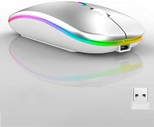 Seamless Productivity with 3 Pack Rosy Glow Red Wireless Bluetooth Mouse – Rechargeable, Silent, and Slim Dual Mode Mice for Laptop, Desktop, i Pad, and Mac – Perfect for On-the-Go Professionals and Students