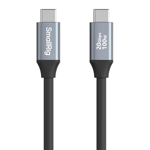 Experience Unmatched Speed and Convenience with SMALLRIG 90-Degree USB C to USB C Coiled Data Cable – 20 Gbps Data Transfer & PD 100 W Fast Charging, Perfect for i Phones, Laptops, and Cameras – Tidy Workspace Solution for High-Performance Connectivity