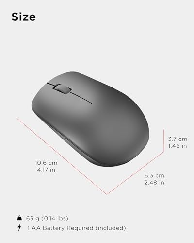 Lenovo 530 Wireless Mouse – Ergonomic Abyss Blue Design with 2.4 GHz Nano USB Receiver, 1200 DPI Optical Sensor for Precision Tracking, Lightweight & Portable for Effortless Navigation, Ideal for Left & Right-Handed Users, Perfect Companion for Work or Travel