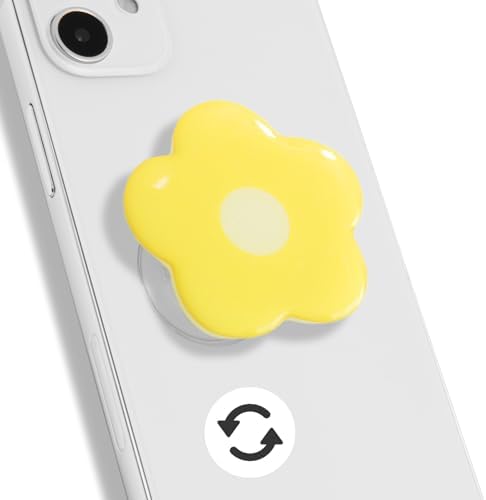 Coral Floral Daisy Phone Grip & Fidget Spinner – Mag Safe Compatible Lightweight Accessory for Enhanced Stability, Stress Relief, and Effortless One-Handed Use – Stylish and Durable Magnetic Stand for i Phone Users