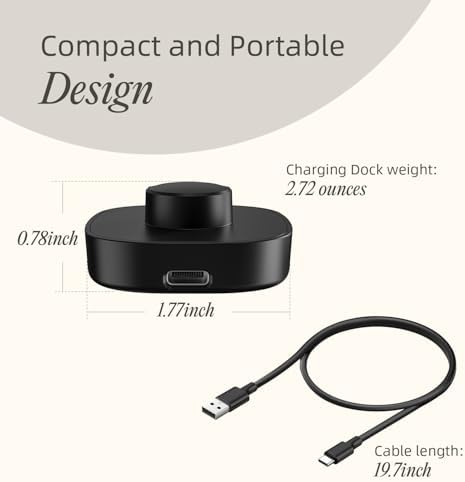Oura Ring Gen3 Charger Size 9 – Fast, Safe USB-C Dock with Built-in Protection | Compact Travel-Friendly Design for Smart Rings | Ideal for Horizon and Heritage Models | Charges in 30-80 Minutes for Up to 7 Days of Use | Essential Accessory for On-the-Go Lifestyle