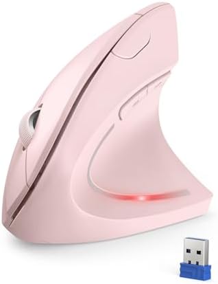 TECKNET Wireless Vertical Mouse – 4800 DPI Ergonomic Design for Ultimate Comfort & Precision, Adjustable DPI Levels for Seamless Navigation, Silent Clicks & 2.4 GHz Technology for Laptops, Desktops & Mac – Ideal Carpal Tunnel Relief Accessory
