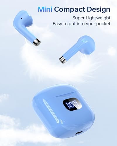 Next-Gen Bluetooth 5.3 Waterproof Earbuds – 40-Hour Ultra-Long Playback Wireless Headphones with Touch Control for Active Lifestyles – Sleek Indigo In-Ear Design, Ideal for Sports, Daily Commutes, and Casual Listening, Unmatched Comfort & Crystal-Clear Sound for Phones, Tablets, and Laptops