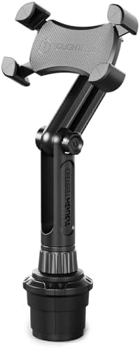Ultimate Flexibility: Tough Tested Adjustable Mobile Cup Holder Phone Mount with 360° Rotation, Bendable No-Vibration Boom Arm, and Quick Release for All Smartphones – Elevate Your Driving Experience with Enhanced Safety and Convenience