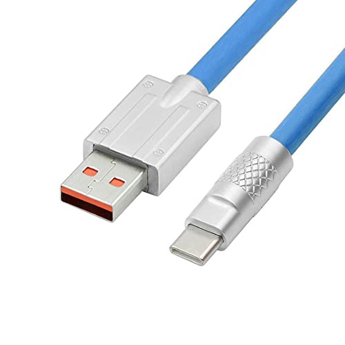 Ultra Soft 120 W USB to USB C Cable for Fast Charging & Data Transfer – 2 M Length with Built-in Charging Indicator for Optimal Connectivity and Durability