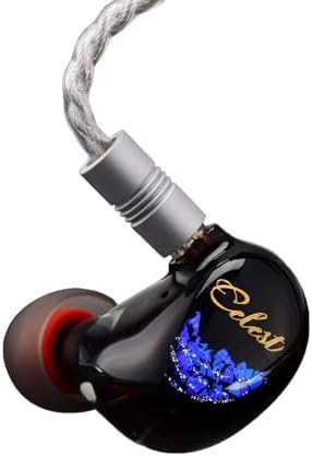 QOA Kinera Celest Premium Hi-Fi In-Ear Monitors – Superior SPD2.0 BA Driver Wired Earphones for Musicians, DJs & Sound Engineers, Durable Resin Construction with Customizable 2-Pin Detachable Cable in Striking Blue for Unmatched Comfort and Acoustic Precision