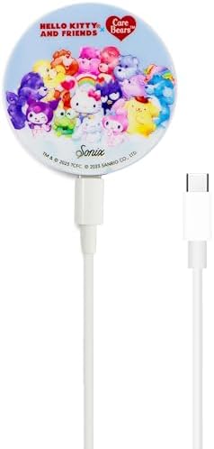 Sonix x Sanrio Hello Kitty & Care Bears Magnetic Mag Safe Charger for i Phone 12-16 Series | 6.5 ft USB-C Fast Wireless Charging Cable | Stylish, Playful, and Efficient Power Solution for Your Device