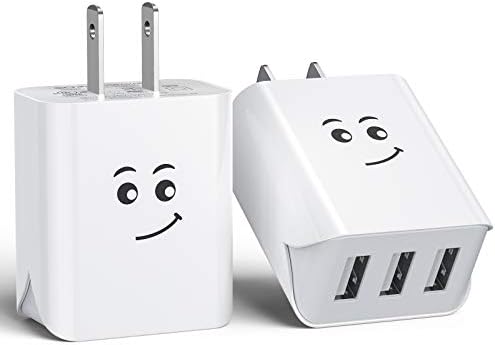 Triple-Output USB Wall Charger Block – 3.1 A Fast Charging 3-Port Adapter for i Phone & Android Devices – UL Certified Compact Power Cube for Home, Office, and Travel – Enhanced Compatibility with i Phone 11/Xs/XS Max/XR/X/8/7/6/Plus, i Pad Air/Mini, Galaxy S10/9/8/7, Note 9/8, Nexus – Reliable and Efficient Charging Solution