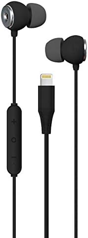 Premium Lightning Earbuds – Apple MFi Certified In-Ear Headphones with Enhanced Bass, Built-In Microphone for Hands-Free Calling, and Track Controls – Vibrant Red for Ultimate Style and Compatibility