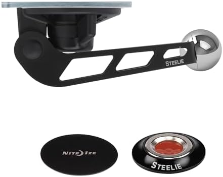 Transform Your Driving Experience with the Nite Ize Steelie Windshield Mount – Superior Magnetic Phone Holder for Effortless Access to GPS and Calls – Premium Compatibility with Mag Safe and Most Smartphones – Quick Squeeze Design for Instant Attachment – 360-Degree Rotation for Optimal Viewing – Durable and Easy to Install Car Accessory for Enhanced Safety and Convenience