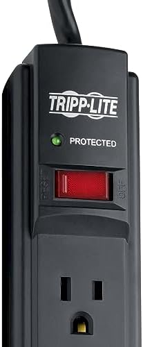 Tripp Lite 6-Outlet Surge Protector Power Strip with 6 ft Cord – 900 Joules of Protection for Home Office & Entertainment Systems, Versatile Connectivity, and Enhanced Safety Features