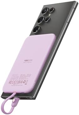 VEEKTOMX 5000 m Ah Ultra-Slim Portable Charger – Lightweight Power Bank with USB-C Cable, Stylish Pink Power Bank for i Phone 15/Plus/Pro/Pro Max & Android – Fast Charging, Ideal for On-the-Go Convenience and Daily Use