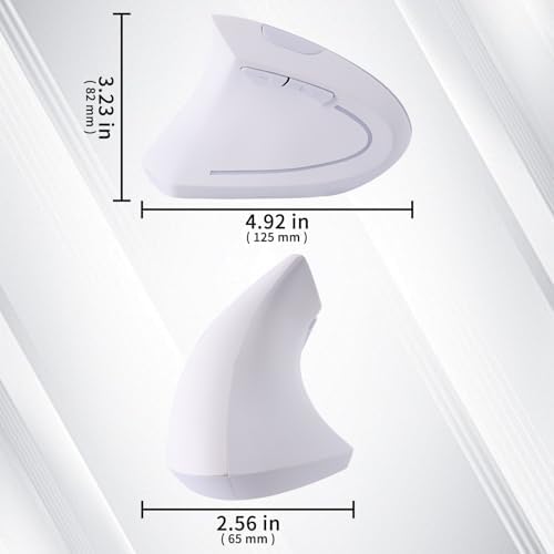 Ergonomic Left-Handed Wireless Mouse – Sleek Pink 2.4 GHz Vertical Design with Customizable DPI, Quiet Click, and 6 Buttons for Enhanced Comfort and Productivity on Laptops and Desktops