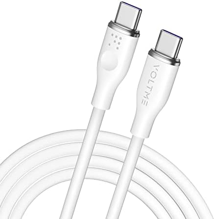 VOLTME 100 W USB C Fast Charge Cable – 6 ft E-Marker Type C to Type C Charger for Mac Book Pro 2021, i Pad Pro 2021, Galaxy S21, Pixel, & Switch – Premium Durability and Enhanced Compatibility for Rapid Power Delivery
