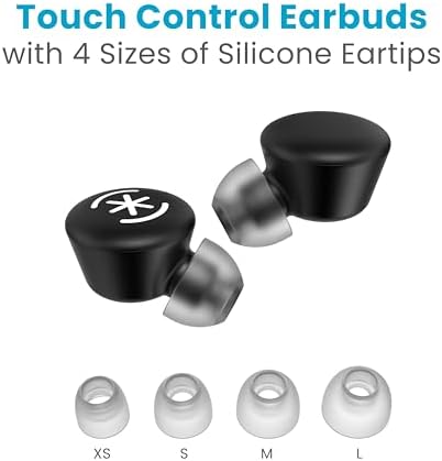 Speck Gemtones Wireless Earbuds – Bluetooth 5.3 Headphones with 28 Hours of Battery Life, USB-C Charging & Custom EQ App for i Phone & Android Users – Stylish White Album Design with Two-Year Warranty for Ultimate Audio Experience